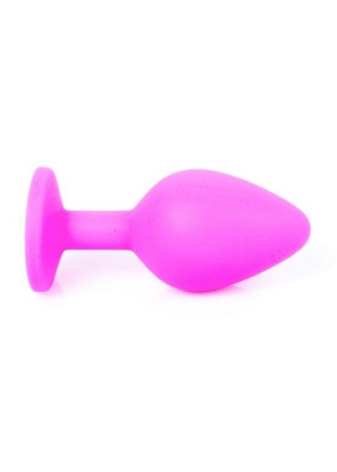 Plug-Jewellery Pink Silicon PLUG Medium- Light Blue Diamond Boss of toys