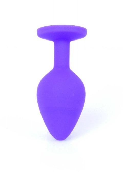 Plug-Jewellery Purple Silicon PLUG Medium- Red Diamond Boss of toys