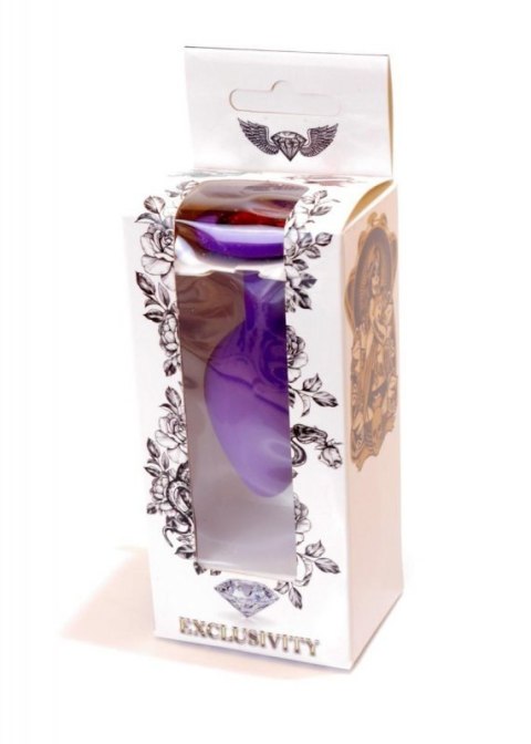 Plug-Jewellery Purple Silicon PLUG Medium- Red Diamond Boss of toys