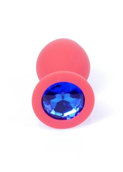 Plug-Jewellery Red Silicon PLUG Medium- Blue Diamond Boss of toys