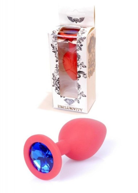 Plug-Jewellery Red Silicon PLUG Medium- Blue Diamond Boss of toys