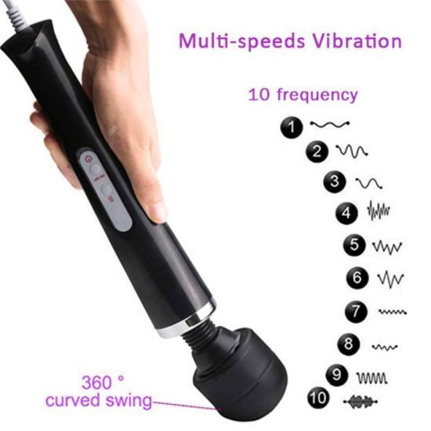Stymulator-Magic Massager Wand Cable 110-240V Purple 10 Function Boss of toys