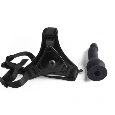 Cintura regolabile strap-on Black con fallo realistico Boss of toys