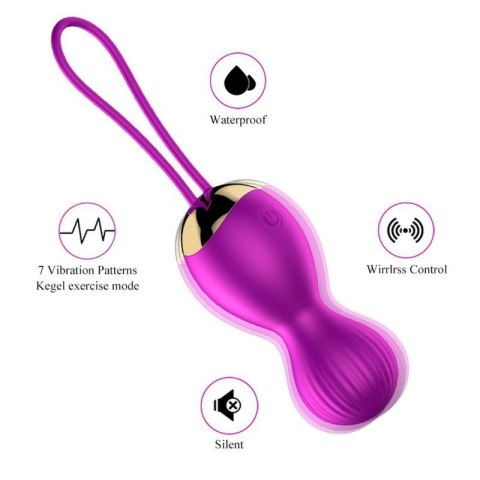 Kulki-Vibrating Silicone Kegel Balls USB 7 Function Boss of toys