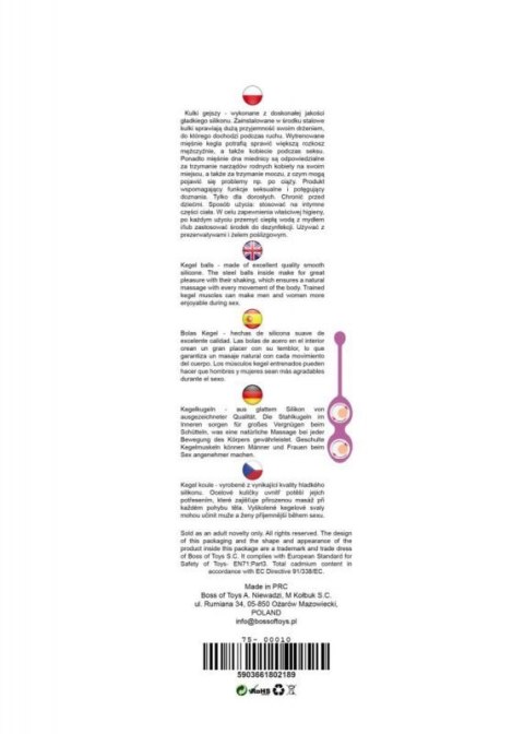 Silicone Kegel Balls 32mm 125g Purple - B - Series Boss of toys Silicone Kegel Balls 32mm 125g Purple - B - Series Boss of toys