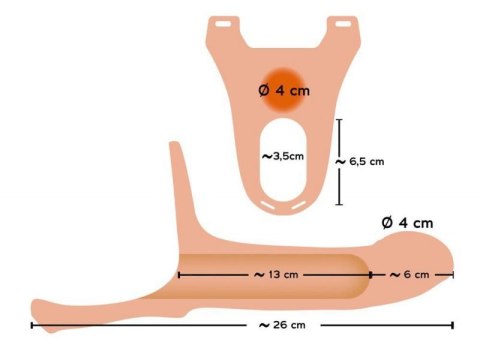 Silicone Strap-on +6cm large Boss of toys
