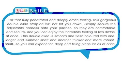 BAILE - JESSICA Double Strap-on Vibrating Boss of toys