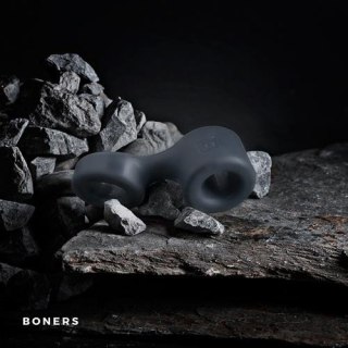 Boners Cock Ring And Ball Stretcher - Grey Boss of toys