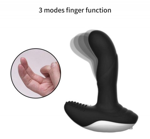 Wibrator-Silicone Massager USB 7 Function + Pulsator / Heating BLACK Boss of toys