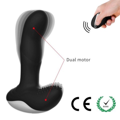 Wibrator-Silicone Massager USB 7 Function + Pulsator / Heating BLACK Boss of toys