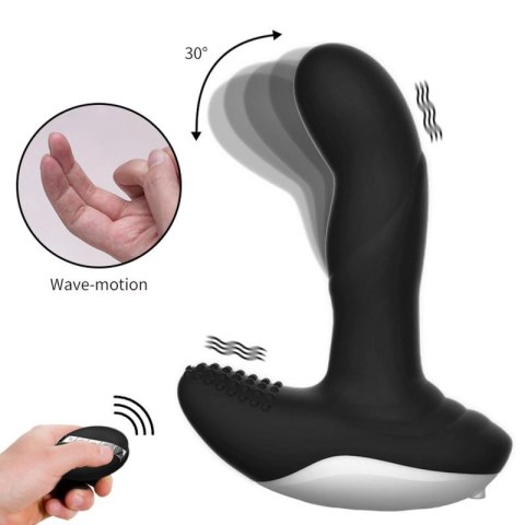 Wibrator-Silicone Massager USB 7 Function + Pulsator / Heating BLACK Boss of toys