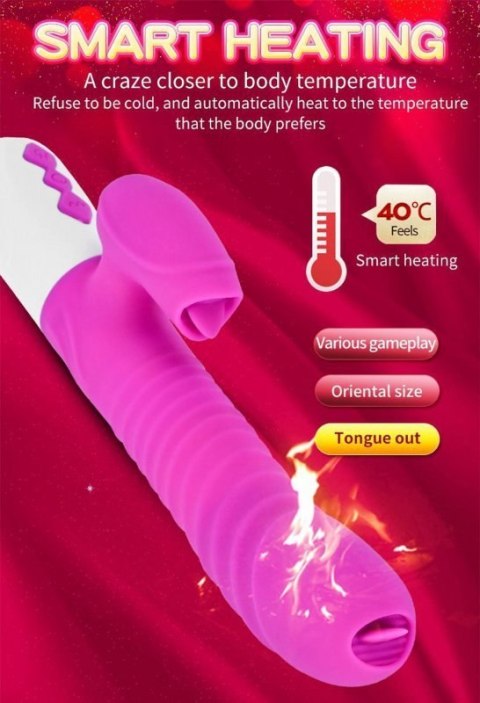 Wibrator-Silicone Vibrator USB 7 Function and Thrusting Function / Heating, purple Boss of toys