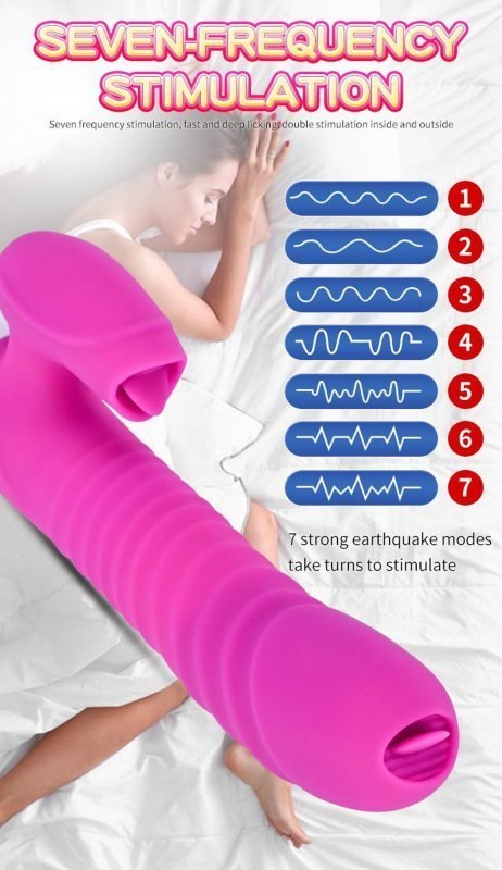 Wibrator-Silicone Vibrator USB 7 Function and Thrusting Function / Heating, purple Boss of toys