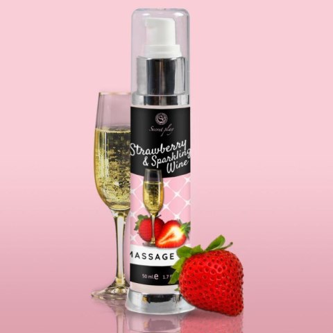 STRAWBERRY & SPARKLING WINE MASSAGE OIL 50 ML Boss of toys