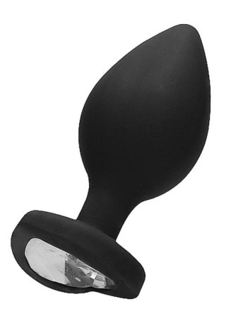 Diamond Heart Butt Plug - Extra Large - Black Boss of toys