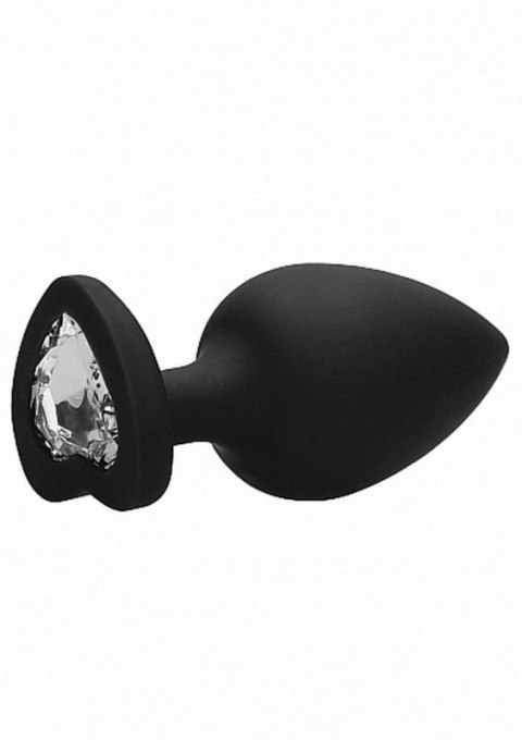Diamond Heart Butt Plug - Extra Large - Black Boss of toys