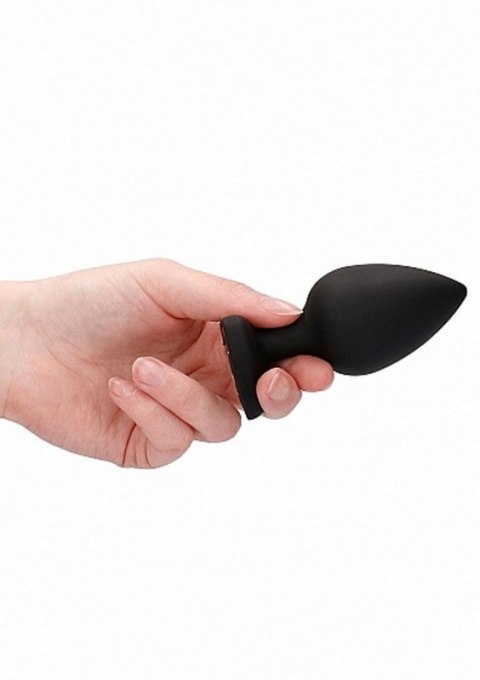 Diamond Heart Butt Plug - Extra Large - Black Boss of toys