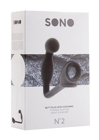 No.2 - Butt Plug with Cockring - Black Boss of toys