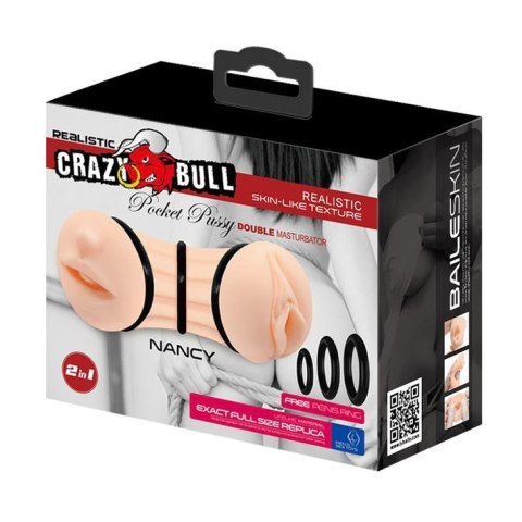 CRAZY BULL - NANCY, Pocket Pussy, DOUBLE MASTURBATOR Boss of toys