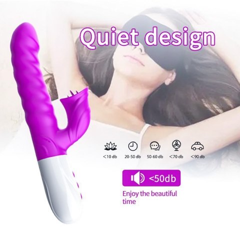Wibrator-Silicon, Vibrator 7 Function and Heating Mode, PURPLE Boss of toys