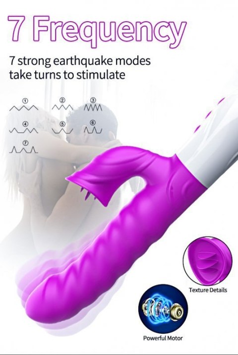Wibrator-Silicon, Vibrator 7 Function and Heating Mode, PURPLE Boss of toys