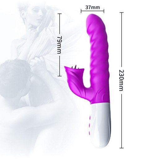 Wibrator-Silicon, Vibrator 7 Function and Heating Mode, PURPLE Boss of toys