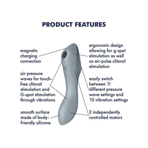 Vibrator - Curvy Trinity 3 (Blue Grey) Boss of toys Vibrator - Curvy Trinity 3 (Blue Grey) Boss of toys