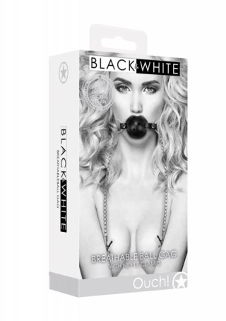 Breathable Ball Gag With Nipple Clamps Boss of toys