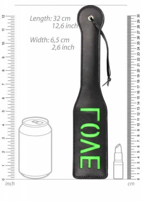 &#039;Love&#039;&#039; Paddle - Glow in the Dark - Black/Neon Green Boss of toys