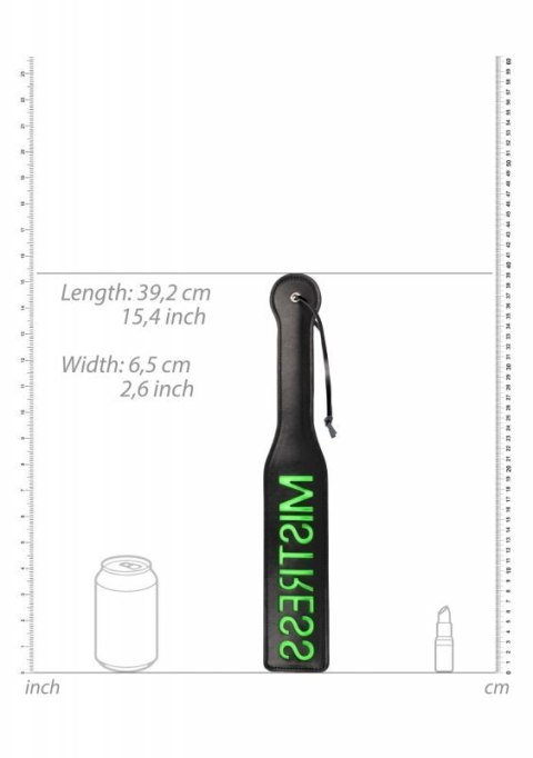 &#039;Mistress&#039;&#039; Paddle - Glow in the Dark - Black/Neon Green Boss of toys