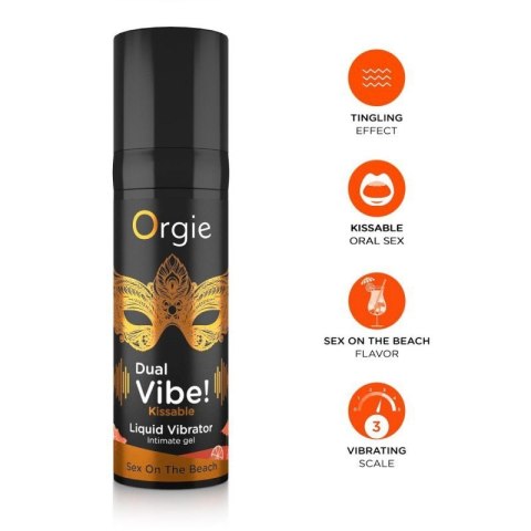 DUAL VIBE! SEX ON THE BEACH KISSABLE LIQUID VIBRATOR - 15 ML Boss of toys DUAL VIBE! SEX ON THE BEACH KISSABLE LIQUID VIBRATOR - 15 ML Boss of toys