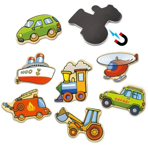 VIGA Drewniane magnesy pojazdy zestaw Viga Toys VIGA Drewniane magnesy pojazdy zestaw Viga Toys
