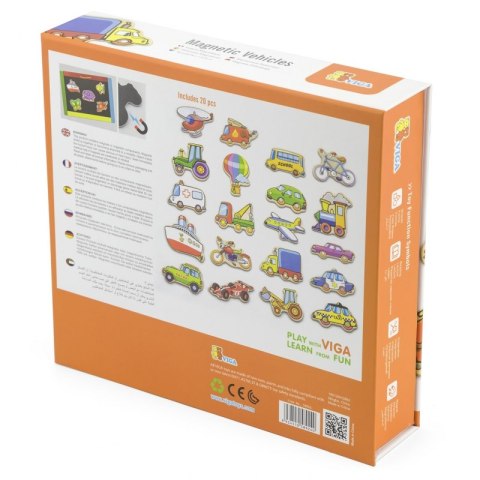 VIGA Drewniane magnesy pojazdy zestaw Viga Toys VIGA Drewniane magnesy pojazdy zestaw Viga Toys