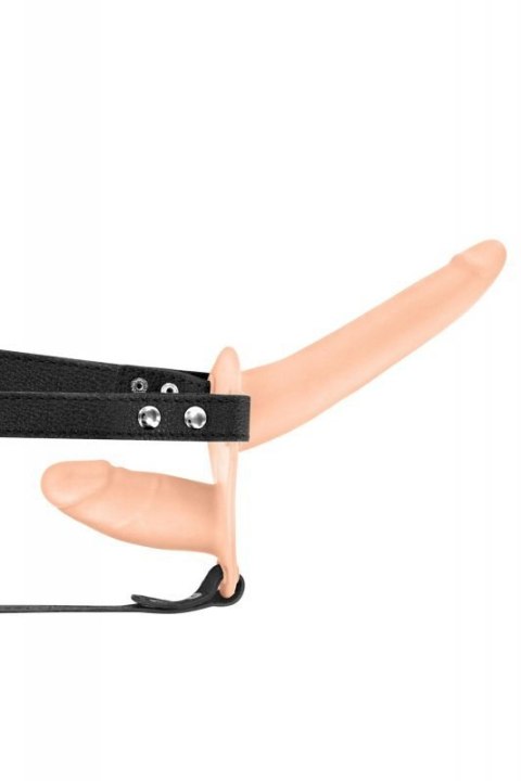DOUBLE STRAP-ON VIBRATING FLESH STRAP-ON DILDO Boss of toys DOUBLE STRAP-ON VIBRATING FLESH STRAP-ON DILDO Boss of toys