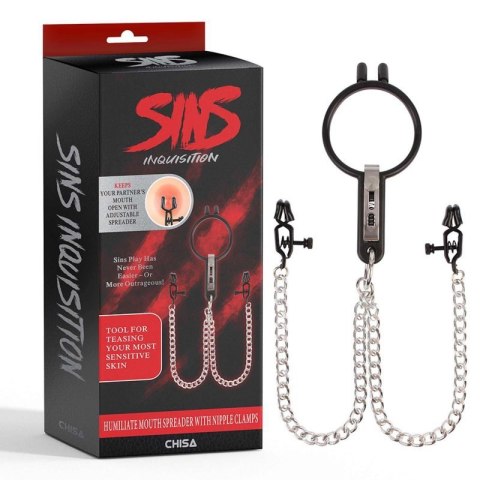 Humiliate Mouth Spreader with Nipple Clamps Boss of toys Humiliate Mouth Spreader with Nipple Clamps Boss of toys