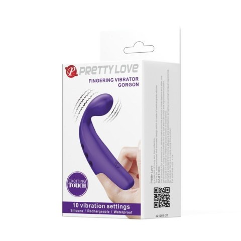 PRETTY LOVE - FINGERING VIBRATOR GORGON Purple, 10 vibration functions Boss of toys