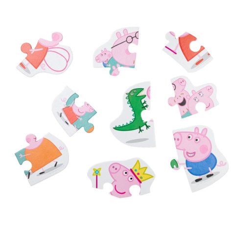 PUZZLE 3w1 "ŚWINKA PEPPA" TRZY UKŁADANKI W JEDNYM DLA NAJMŁODSZYCH DZIECI DODO