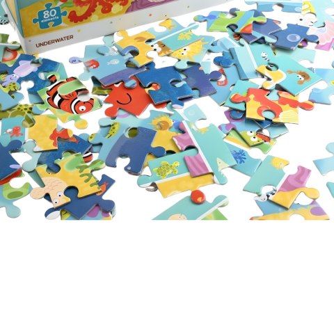 PUZZLE OBSERWACYJNE OCEAN 80 ELEMENTÓW PODWODNY ŚWIAT UKŁADANKA DLA DZIECI DODO