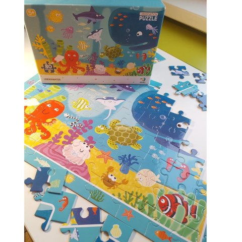 PUZZLE OBSERWACYJNE OCEAN 80 ELEMENTÓW PODWODNY ŚWIAT UKŁADANKA DLA DZIECI DODO