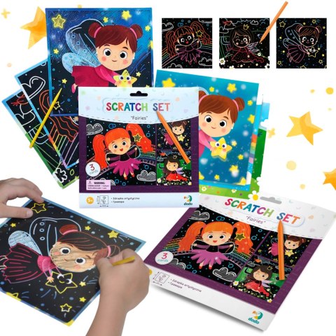 ZDRAPKA ARTYSTYCZNA "WRÓŻKI" MALOWANIE METODĄ SCRATCH DLA NAJMŁODSZYCH DODO