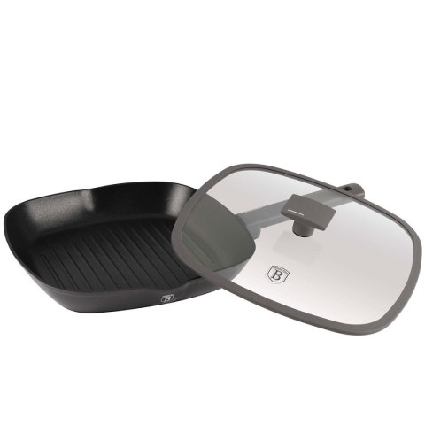 PATELNIA GRILLOWA TYTANOWA Z POKRYWĄ 28cm BERLINGER HAUS BH-8127 ANTRACIT BERLINGER HAUS