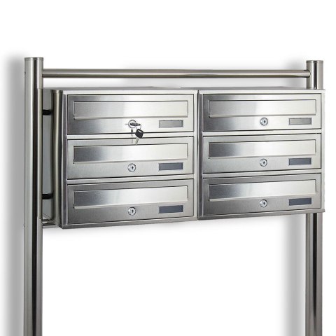 SKRZYNKA POCZTOWA LOKATORSKA 2x3 METALLIC STAL NIERDZEWNA Bituxx SKRZYNKA POCZTOWA LOKATORSKA 2x3 METALLIC STAL NIERDZEWNA Bituxx
