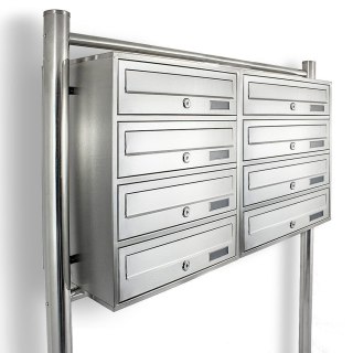 SKRZYNKA POCZTOWA LOKATORSKA 2x4 METALLIC STAL NIERDZEWNA Bituxx