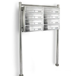 SKRZYNKA POCZTOWA LOKATORSKA 2x4 METALLIC STAL NIERDZEWNA Bituxx