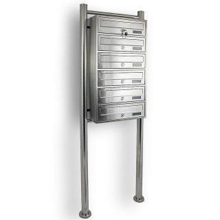 SKRZYNKA POCZTOWA LOKATORSKA 6 METALLIC STAL NIERDZEWNA Bituxx