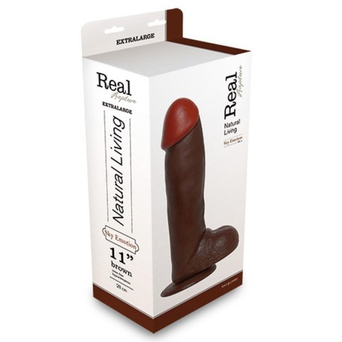 Dildo-REALISTIC DILDO REAL RAPTURE BROWN 11"""""""""""""""" Real Rapture Dildo-REALISTIC DILDO REAL RAPTURE BROWN 11"""""""""""""""" Real Rapture