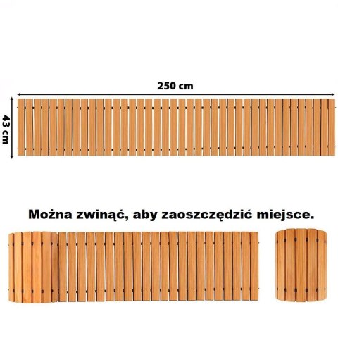 Mata z Drewna Cedrowego Ścieżka Drewniana 250x430 Bituxx
