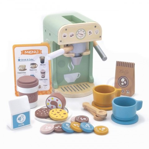 TOOKY TOY Drewniany Ekspres do Kawy Kawiarnia Barista Tooky Toy TOOKY TOY Drewniany Ekspres do Kawy Kawiarnia Barista Tooky Toy