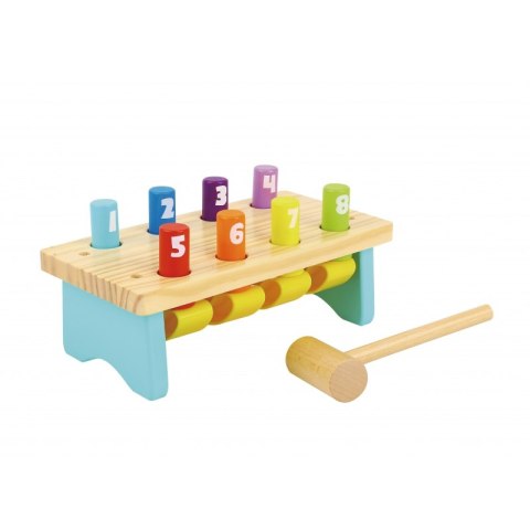 TOOKY TOY Drewniany Przebijak Wbijak z Młotkiem Tooky Toy TOOKY TOY Drewniany Przebijak Wbijak z Młotkiem Tooky Toy