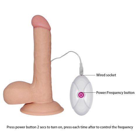 7.5"" The Ultra Soft Dude Vibrating Lovetoy